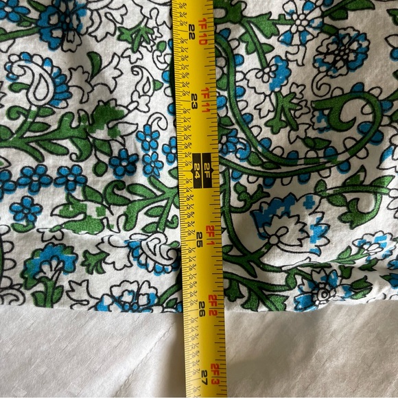 DIZZY LIZZIE Smocked Mini Floral Blue Green Dress S/M - Picture 6 of 6